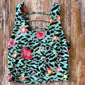 Floral Print Women's Crop Top Small